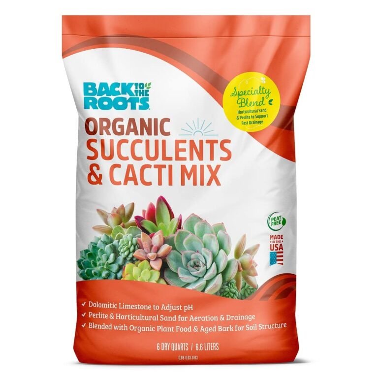 Bag of "Back to the Roots" organic succulents and cacti mix, peat-free